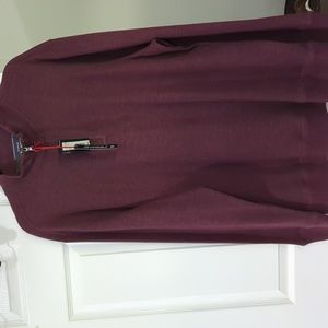 NWT CREMIEUX PIQUE DOUBLE KNIT QUARTER ZIP REVERSIBLE PATCHED ELBOWS PULLOVER XL